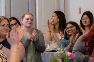 students at the annual grad student award ceremony