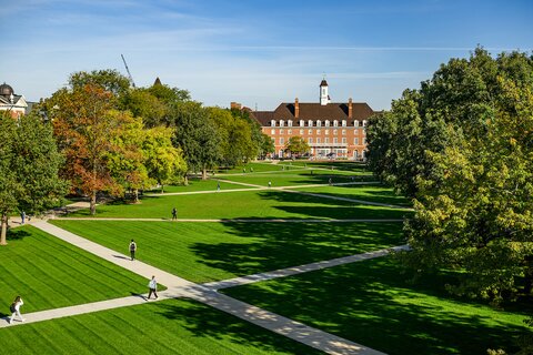 Picture of the Main Quad and Illini Union