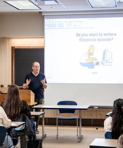 Bill Odenkirk lectures to students